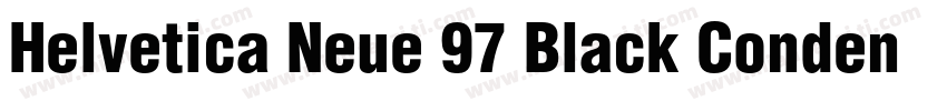 Helvetica Neue 97 Black Condensed字体转换